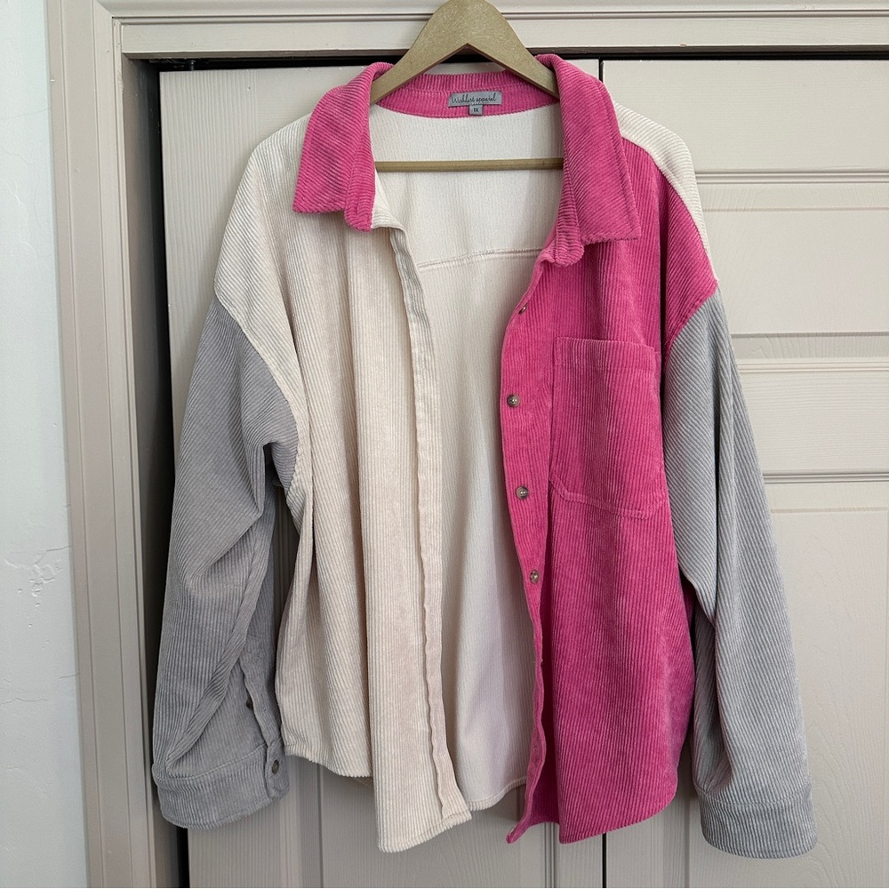 Colorblock Corduroy Jacket